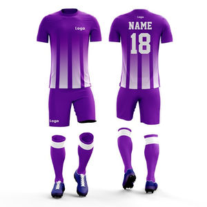 Custom Full Sublimation Unisex Football Kits Soccer Uniform Sets Jerseys Training Sportswear Short Lightweight Breathable 100% - Product Image 2