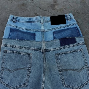 Vente en gros Nouvelle collection 2026 Jean en denim délavé coupe droite taille haute ample pour homme, en coton tissé, décontracté, pour le printemps - Product Image 3