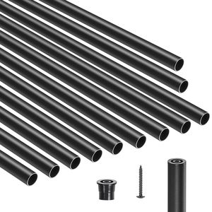 Set di 26 Balaustre in Alluminio per Scale, 3/4 Pollici, Impermeabili, Corrimano in Metallo Cavo per Ringhiere - Product Image 1
