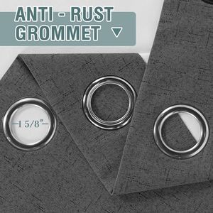 63-Inch Long Linen <b>Curtains</b> Total Blackout Burlap Farmhouse & White Thermal Insulated <b>Kitchen</b> <b>Curtains</b> Short <b>Kitchen</b> Valances - Product Image 2