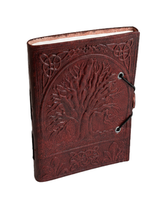 Wholesale Handmade Vintage Embossed Tree of Life Hardcover Leather Organizer/<b>Planner</b> Notebook with Button Elastic Closure - Product Image 6