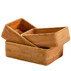 Cesta de Almacenamiento de Mimbre Tejida a Mano, Caja Organizadora Ecológica para Guardería, Lavandería y Espacios de Vida - Product Image 1