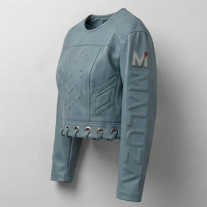 มาลูซา อินดัสทรีส์ เสื้อครอปท็อปสตรีทแวร์หรูหราสำหรับฤดูหนาว ผ้าเทอร์รี่ โลโก้ด้านหน้า ผ้าฝ้าย 100% คุณภาพสูง ขายส่ง - Product Image 4