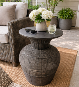 Modern Durable <b>Black</b> Iron Wire <b>Side</b> <b>Table</b> with Metal Top Handcrafted <b>Round</b> Accent End <b>Table</b> for Living Room Home Furniture - Product Image 2