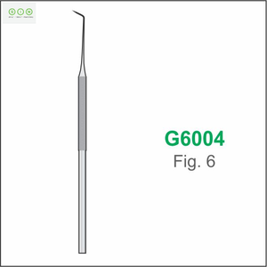 MELPEX BEAUTY INSTRUMENTS Sonda exploradora dental manual G6005 Figura 9 Punta curva Detector de caries Acero inoxidable alemán - Product Image 3