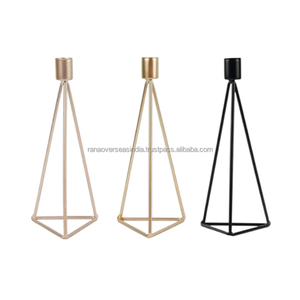 Portavelas de hierro geométrico Vintage decorativo Ideal para decoración de mesa de comedor y fiesta de boda en varios tamaños y estilos - Product Image 6