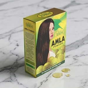 Poudre d'Amla et de Groseille Indienne Afrin Pure avec Eau de Rose pour la Croissance et la Brillance des Cheveux, Vitamine C Naturelle 100g - Product Image 2