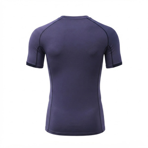 Men Fitted Full Sleeve <b>Compression</b> <b>Shirt</b> V-neck Solid Color Moisture Wicking Polyester Sports Jersey All Seasons Custom Brand - Product Image 4