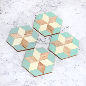 Posavasos Hexagonales de Resina de Madera Ecológicos de Alta Calidad Recién Llegados en 2025, Elegantes Manteles y Almohadillas para Mesa - Product Image 5