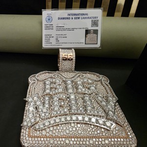 จี้เพชรโมอิสซาไนต์แบบเต็มตัว BIG NELLY สไตล์ฮิปฮอป ดีไซน์โดดเด่น น้ำหนัก 161 กะรัต ทำจากสแตนเลสสตีล เหมาะสำหรับทุกโอกาส - Product Image 6