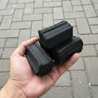 Briquettes de noix de coco en forme d'étoile, type fleur, longue durée de combustion pour narguilé