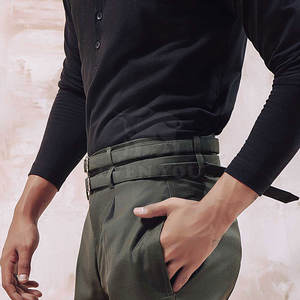 กางเกงยีนส์ผู้ชายคุณภาพสูง เอวสองชั้น ปรับขนาดเอวได้ ทรงตรง แฟชั่นลำลอง สวมใส่สบาย ขายตรงจากโรงงาน - Product Image 4