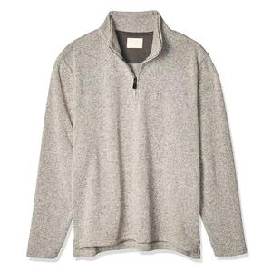 Pull en maille pour homme à manches longues avec fermeture éclair quart de tour en polaire, tricoté sur mesure, haute qualité usine - Product Image 5