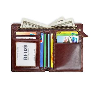 Men's First-Layer Cowhide Genuine Leather Short Style <b>Wallet</b> Anti-Theft <b>RFID</b> Multi-Card Slots Promotional Business Gifts <b>Wallet</b> - Product Image 5