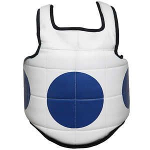 เสื้อเกราะป้องกันอกสำหรับชกมวย MMA ยี่ห้อ Lawd Sports สีขาว ทำจาก PVC/หนัง/PC ลายเป้าหมายสีน้ำเงิน ระบายอากาศได้ดี ปรับขนาดได้ ออกแบบตามสั่ง สำหรับฝึกซ้อม - Product Image 1