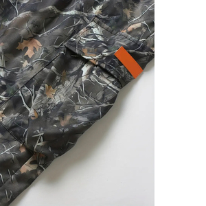 Pantalon de jogging cargo streetwear pour homme, molletonné épais, multi-poches, coupe ample en coton, personnalisable, devant plissé, en toile élastique - Product Image 3