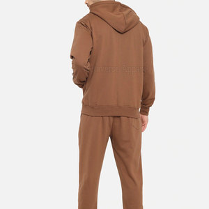 Nouvel ensemble de survêtement sportif Spawrts en coton éponge marron, respirant et élégant, modèle Combaxx, vente chaude - Product Image 2