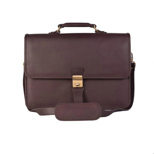 Maletín Vintage de Cuero Genuino con Cierre de Broche y Correa Desmontable para Caza y Uso al Aire Libre - Product Image 4
