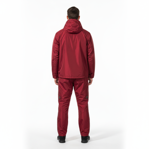 Ensemble coupe-vent homme, veste zippée et pantalon de jogging respirant, color block, polyester réfléchissant - Product Image 2