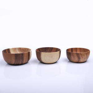 Bol à riz et bol à fleurs en bois écologiques et imperméables, design moderne, tailles et styles personnalisables, revêtement en silicone - Product Image 4