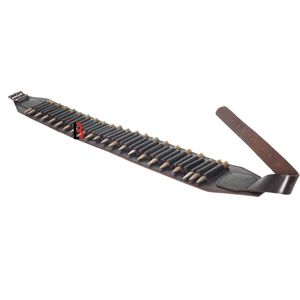 Ceinture porte-cartouches en cuir de vachette avec longueur réglable et boucle - Product Image 3