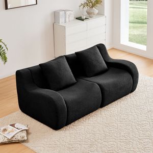 Divano in Morbido Tessuto Teddy Senza Struttura, Spugna ad Alta Densità 32D, Design Antiscivolo, Nessun Montaggio Richiesto, Divani Essenziali per Soggiorno - Product Image 2