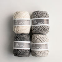 Fil à tricoter YARNA en laine d'agneau fine (45g) – Écologique, raffiné, coloré, léger et doux, idéal pour débutants et projets DIY