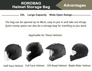 Moto กระเป๋าใส่หมวกกันน็อคมอเตอร์ไซค์กระเป๋าใส่หมวกกันน็อคสำหรับสกู๊ตเตอร์ PVC กันน้ำ23L กันขโมย - Product Image 3