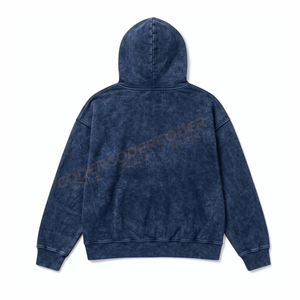 Sudadera con capucha de felpa francesa de algodón, con lavado personalizado, bordada, estilo streetwear, con lavado ácido, logotipo personalizado, oversize, lavado a la piedra y efecto descolorido por el sol - Product Image 2