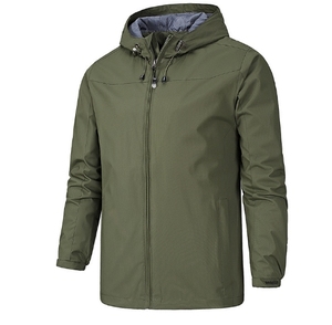 Clothing Manufacturers Customized Men's waterproof Windbreaker Outdoor Hood Zipper Jacket Fashion Casual Sport <b>Coat</b> - Product Image 2