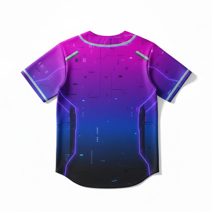 Custom Logo Full Button Up Baseball Jersey Sublimation Printing Dry Fit Durable <b>Mens</b> Apparel Match Team Uniforms - Product Image 2