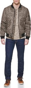 Blouson bomber en denim matelassé vintage pour homme, 100% coton, fermeture à boutons en corne - Product Image 2