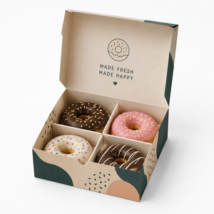Cajas de Papel para Pasteles y Donas para Llevar, Cajas Desechables para Empacar Alimentos con Separadores - Product Image 3