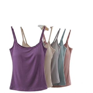 เสื้อกล้ามแฟชั่นผู้หญิง DROGEN EXPORT พรีเมียม ผ้าวิสโคส/คอตตอน ถักทอระบายอากาศได้ดี เนื้อผ้านุ่มใส่สบายสำหรับฤดูร้อน สีพื้น - Product Image 1