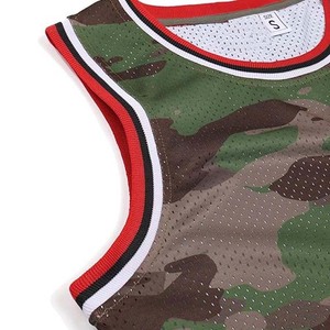 Maillots de basket-ball unisexes aux dernières tendances camouflage, logo personnalisé, couleur personnalisée, respirant, haute qualité, protection UPF 50, séchage rapide - Product Image 4