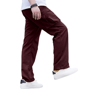 Athletic Fit Mens Cargo Jogger Pants Secure Zip Multi Pocket Bottoms Casual Streetwear Style <b>Elastic</b> Drawstring Waist <b>Trousers</b> - Product Image 4
