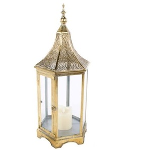 Lanterne décorative en métal noir fini, sculptée à la main, pour mariage et fêtes de Noël, porte-bougie - Product Image 2