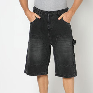 <b>Classic</b> Blue Wash Comfortable Everyday Casual Style Men Denim Shorts Slim Fit High Waist Quick Dry Eco-Friendly 100% Cotton - Product Image 1