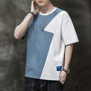 Camisetas de Manga Corta para Hombre, 100% Algodón, Diseño con Paneles, Transpirables, Ecológicas, Corte Holgado - Product Image 3