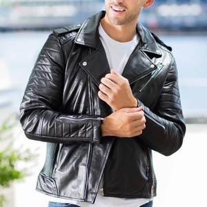 Chaqueta Negra Personalizada con Logotipo, Chaqueta de Cuero Vintage para Hombre, Chaqueta de Invierno de Alta Calidad, Ropa Urbana - Product Image 3