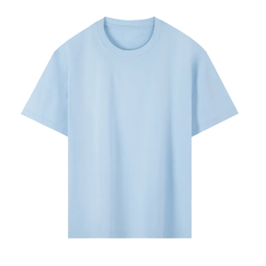 High Quality 280GSM 100% Cotton Heavyweight Vintage Custom Logo Solid Color Blank Over-sized Loose Mock Neck Men's T-shirt - Product Image 5