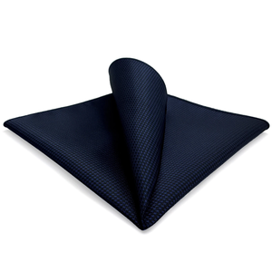 Conjunto de Corbata Larga Clásica Hecha a Mano en Color Azul Marino para Hombre, con Pañuelo de Bolsillo, Corbata Delgada para Negocios, Boda, Pre-Atada - Product Image 4