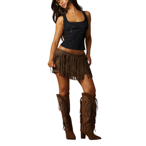 Wholesale <b>Women's</b> <b>Black</b> Ribbed <b>Tank</b> <b>Top</b> Square Neck Rhinestone Star Decor Knit Sleeveless Crop <b>Top</b> Sexy Club Style <b>Tank</b> <b>Top</b> - Product Image 4