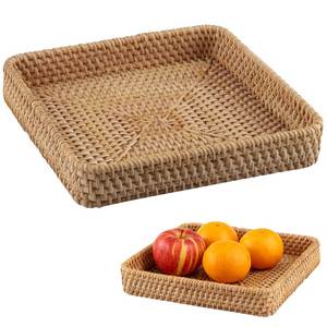 Plateau en osier artisanal, plateau en rotin de qualité export, plateau en osier en gros, fournisseur de plateaux en rotin en vrac, plateau avec logo personnalisé - Product Image 1