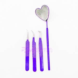 Pince à cils RMI Wholesale, nouvelle couleur violette, pour volume, avec pointe en fibre argentée, emballage personnalisé, pour extensions de cils - Product Image 2