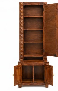 Tocador de madera maciza premium con espejo de cuerpo entero y almacenamiento, con diseño de diamantes tallados |   Artesanía Pindel - Product Image 2