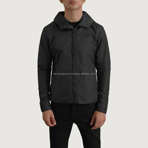 Nardon Apparel Veste coupe-vent d'extérieur pour hommes de marque personnalisée Veste coupe-vent légère à capuche imperméable d'hiver - Product Image 5