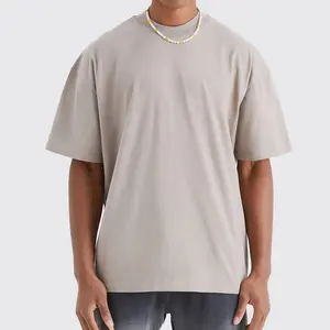 Camiseta masculina MT002 personalizada de algodão orgânico grande, camiseta em branco de alta qualidade para homens