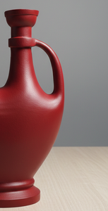 แจกันดอกไม้ทรงเหยือกสไตล์เมดิเตอร์เรเนียนเคลือบสีแดงวินเทจพร้อมหูจับคู่ ผิวด้าน สำหรับตกแต่งบ้าน - Product Image 5