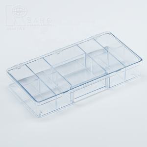 Kwang Hsieh 10 Grids <b>Clear</b> <b>Plastic</b> Reusable Eco-Friendly Round Food <b>Container</b> with Divider and Folding Design 0-1L Capacity - Product Image 3